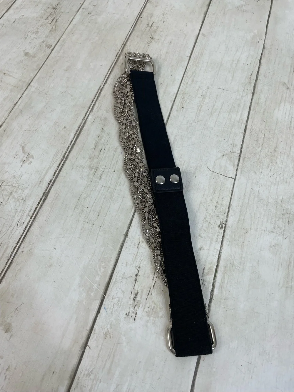Express Rhinestones Belt Stretch Snap closure Size S/M